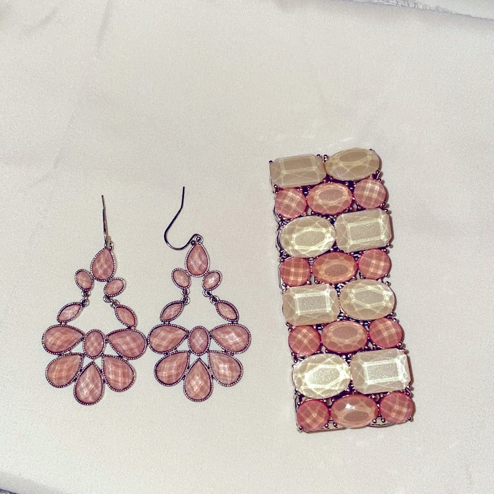 Earrings and Matching Bracelet